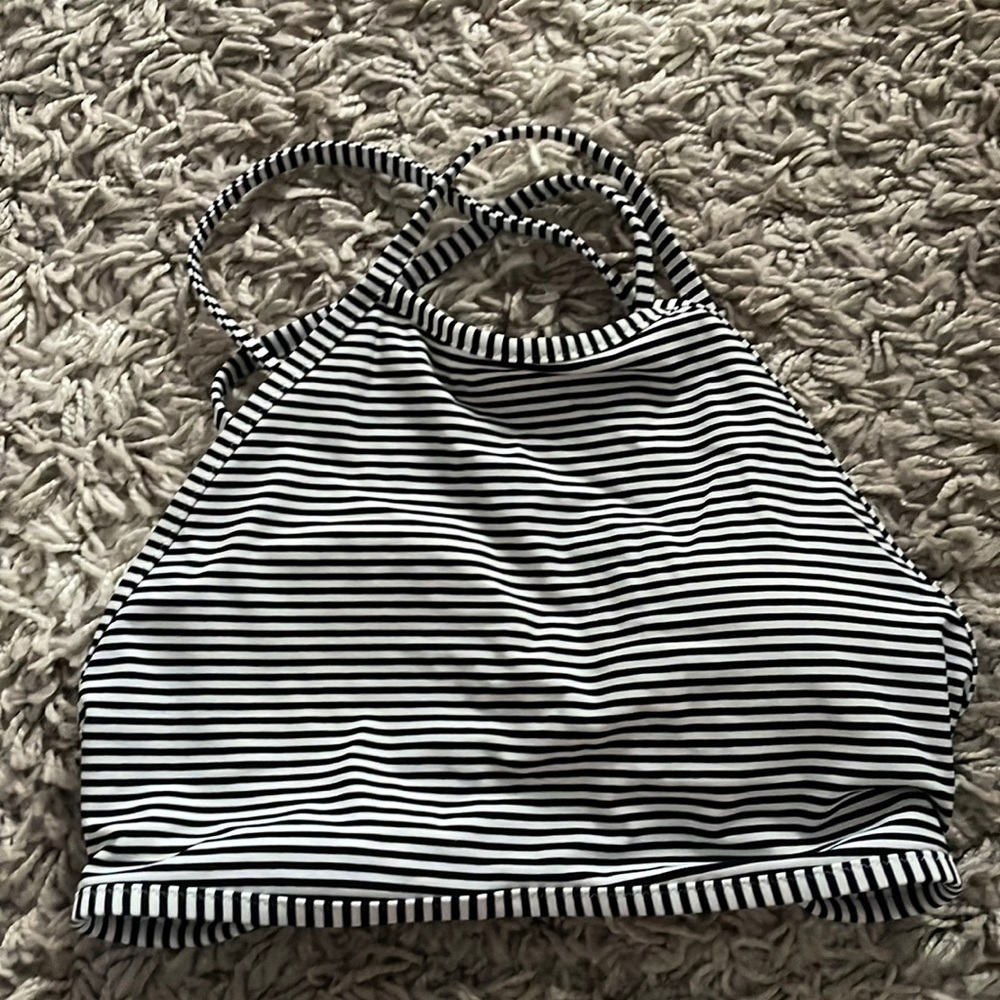 STRIPED AERIE HALTER BIKINI TOP!!